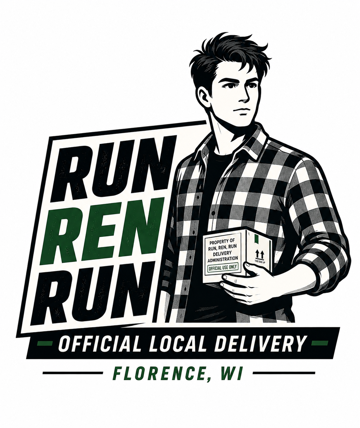 Run Ren Run Official Local Delivery, Florence Wisconsin